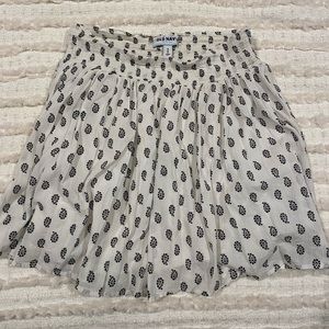 Black and White Patterned Mini Skirt